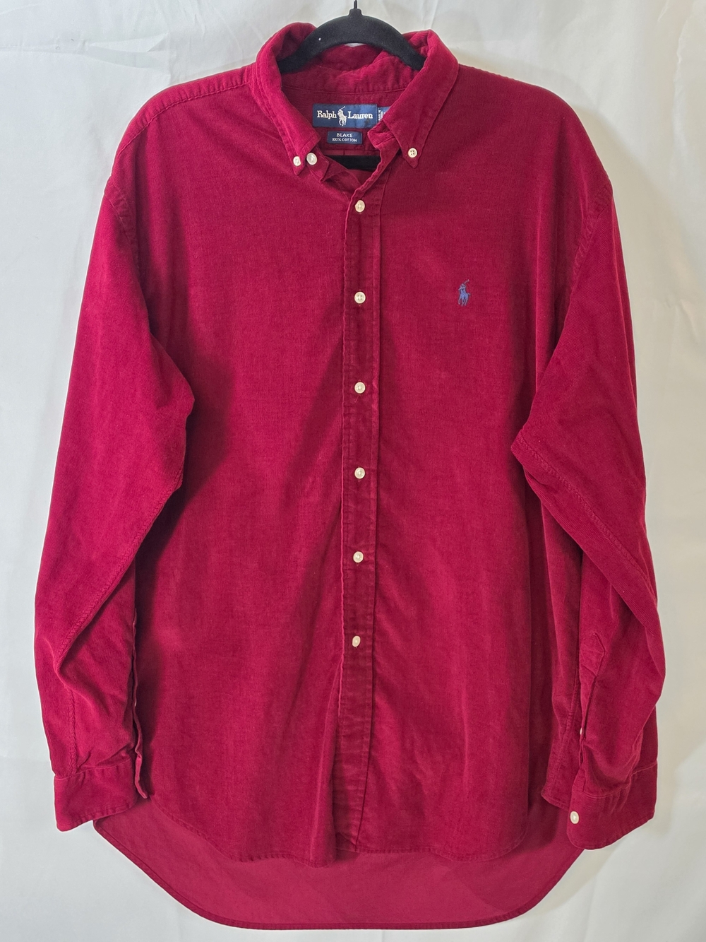 Polo Ralph Lauren "Blake" red corduroy long-sleeve button-down shirt Size Large